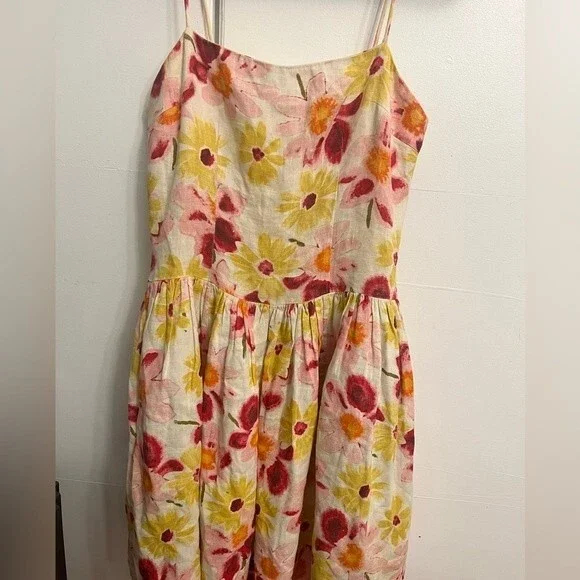 Vintage Floral Linen dress - Picture 3 of 8